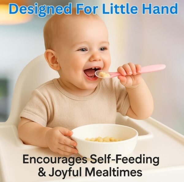 Soft Silicone Baby Feeding Spoon – BPA Free, Flexible & Teether-Friendly